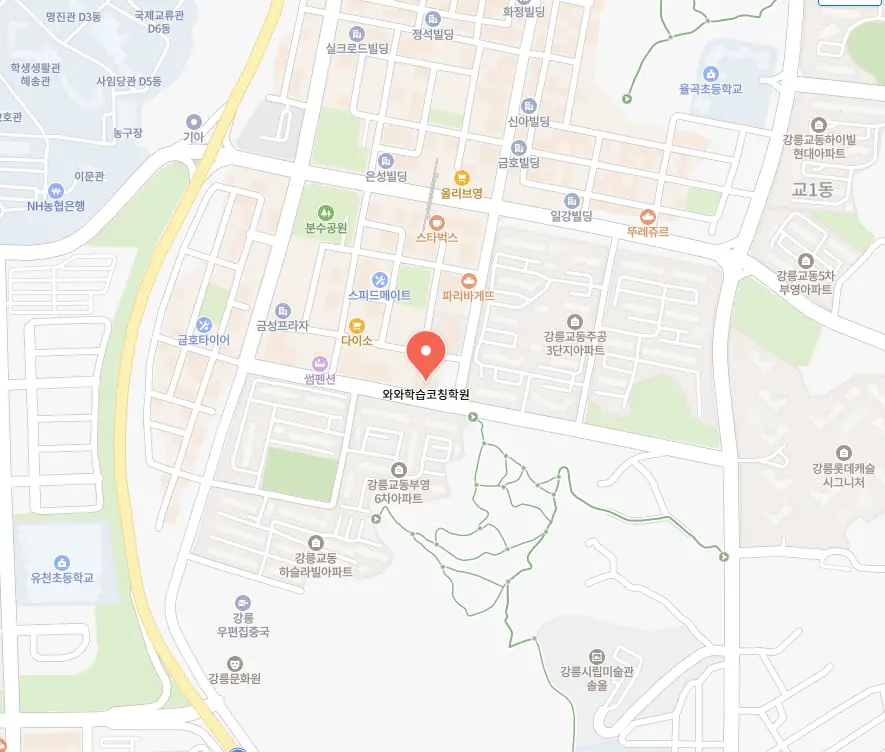 포남동 영어수학학원 위치